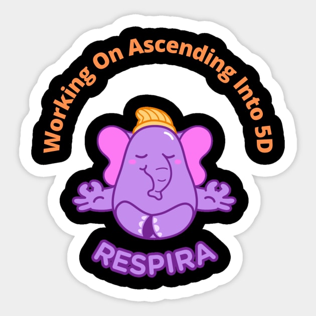 Cute Meditating Elephant Sticker by Orange Pyramid